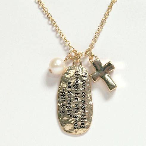 Divinity Boutique - Wholesale Pendant/Charm Necklace - I Am Blessed Necklace