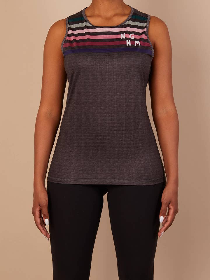 Yoga - Running Tank Top - Dark Heather Grey Healing Circle NEW for wholesale by No Gods No Masters