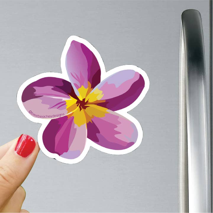 Aimant Plumeria Violet pour la vente par Bee Beachey Designs