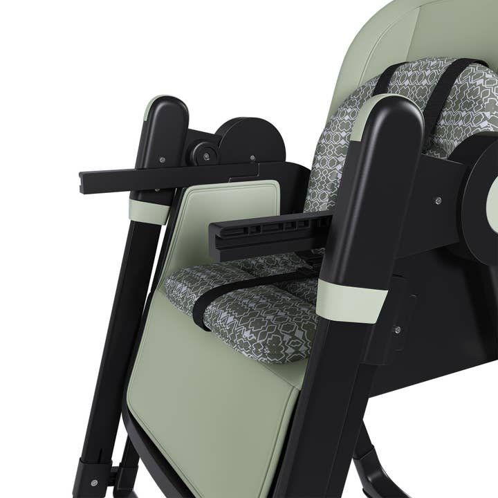 39F Inc. - Wholesale Highchair - Baby - Convertible Baby High Chair to Rocker with 5-Point Harness, Foldable Infant Feeding Chair with Silent Locking Wheels & Removable 2-Tier Easy-Clean Tray for 6M-4Yrs (Dark Green)19