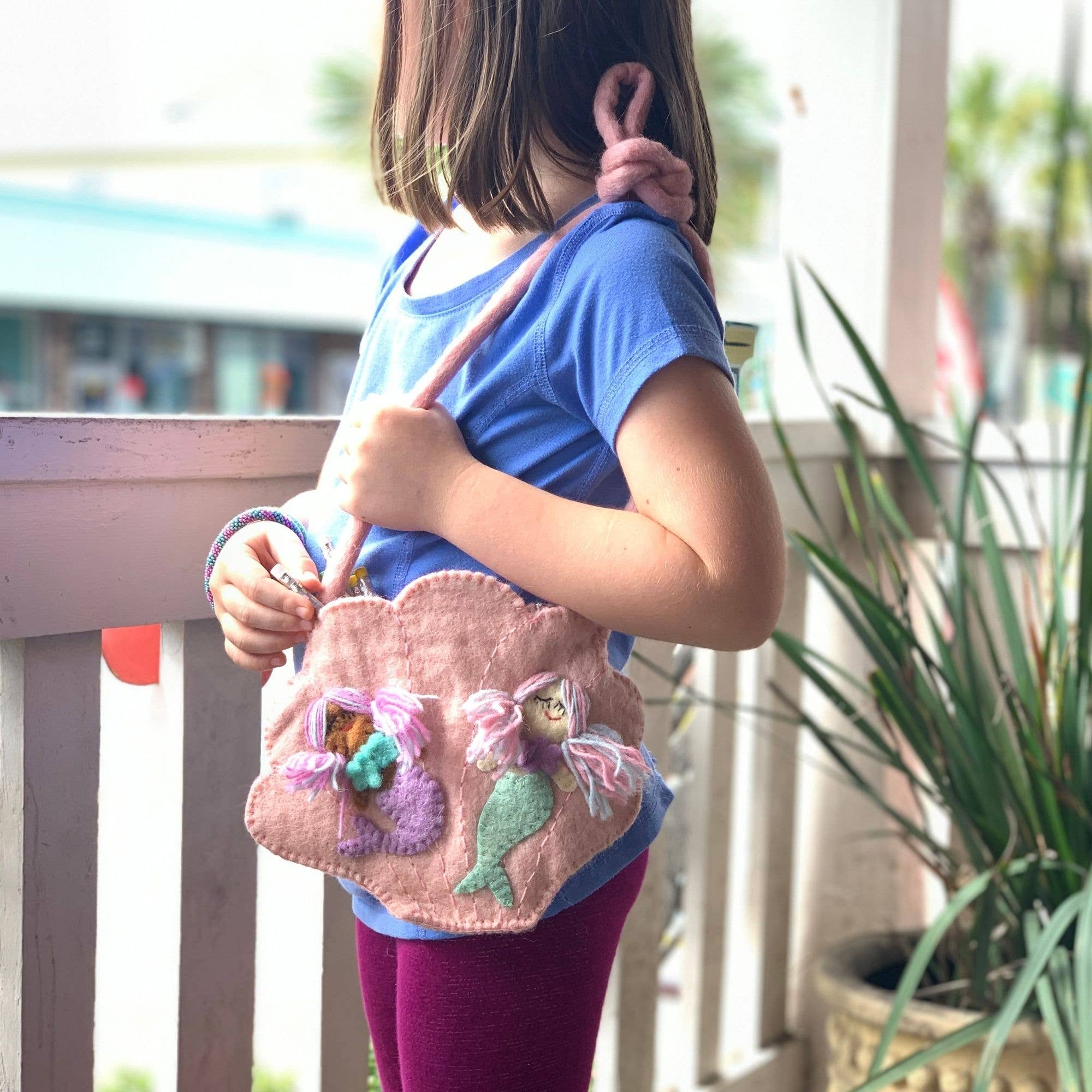 Global Crafts - Wholesale Crossbody Bag - Kids - Mermaid Felt Shoulder Bag1