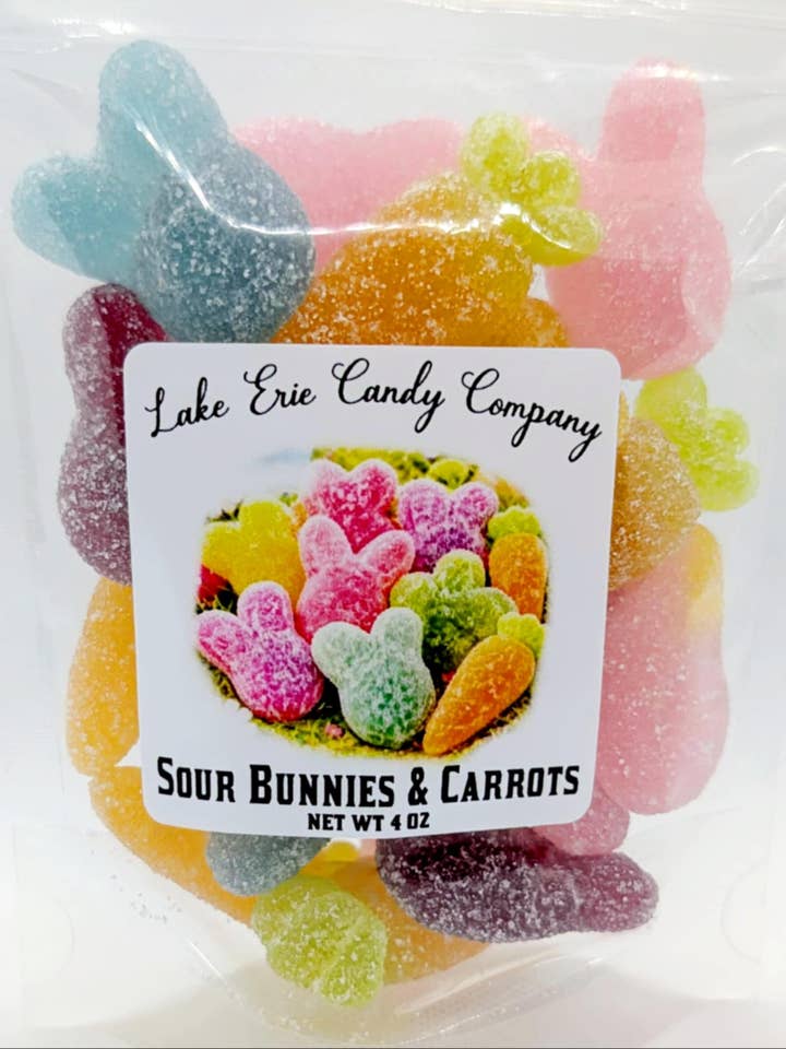 Sour Bunnies & Carrots for wholesale by Lake Erie Candy Company