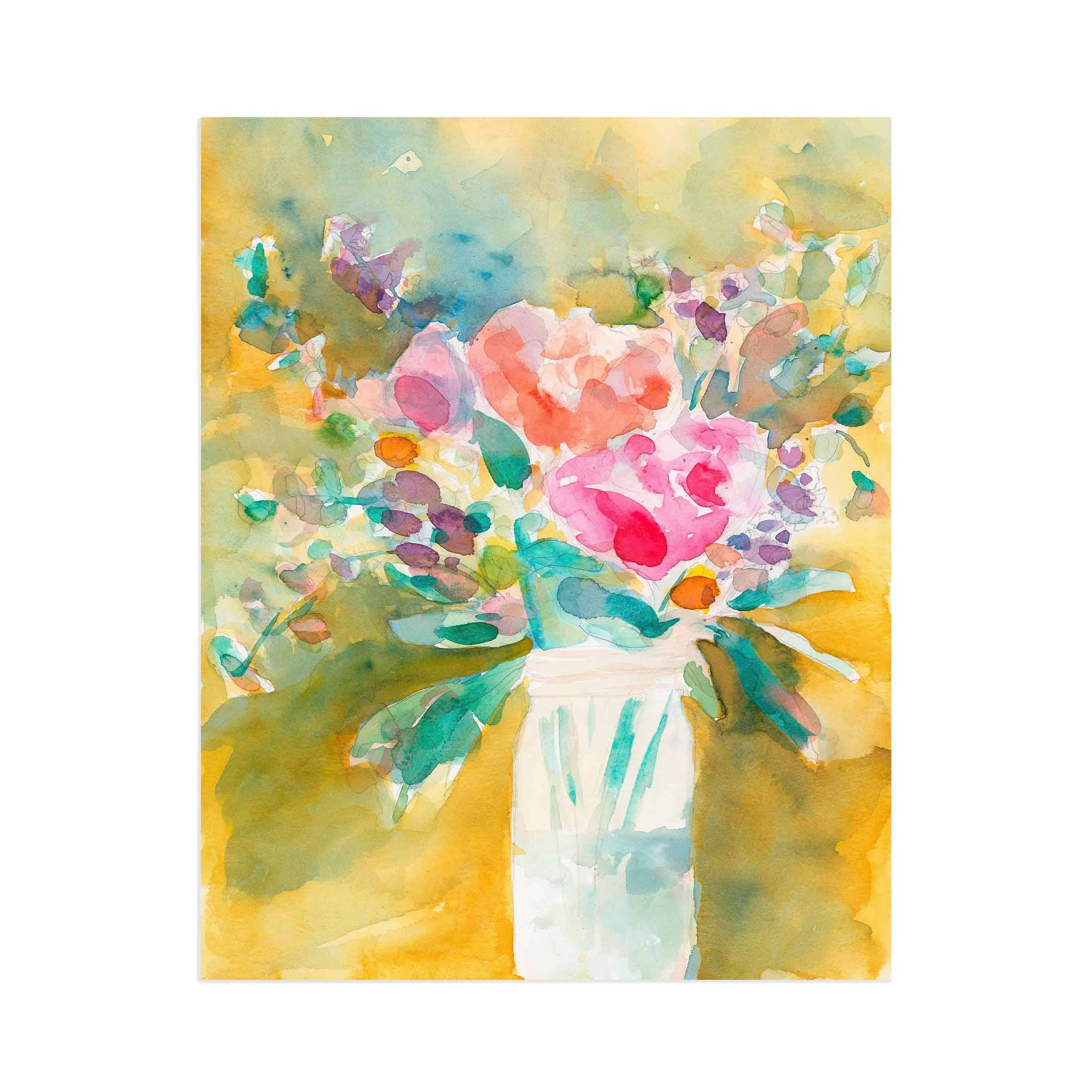 Margaret Joy - Wholesale Art print - Mason Jar Bouquet0