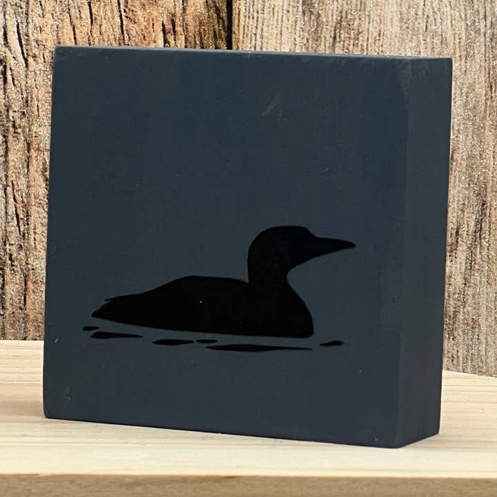 Loon Mini Reclaimed Wood Block for wholesale by Running Blynd