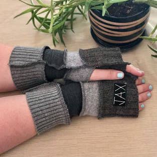 Jax Upcycled - Wholesale Gloves - Women's - Upcycled Unisex Fingerless Gloves choose the vibe color31
