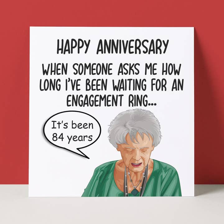 MEME DEGLI 84 ANNI - BIGLIETTO D'ANNIVERSARIO per la vendita all'ingrosso da parte di Pack a Punch Designs