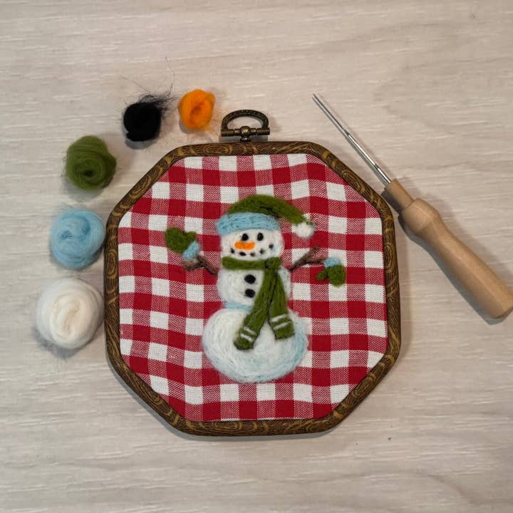 Snowman Painting With Wool DIY Kit for wholesale by Plum Diddle