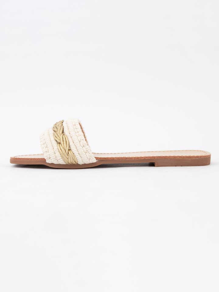 CCOCCI - Wholesale Sandals - Women's - WEEKLY DEAL COLOR LINE MACRAME BRAIDS UPPER SANDAL12