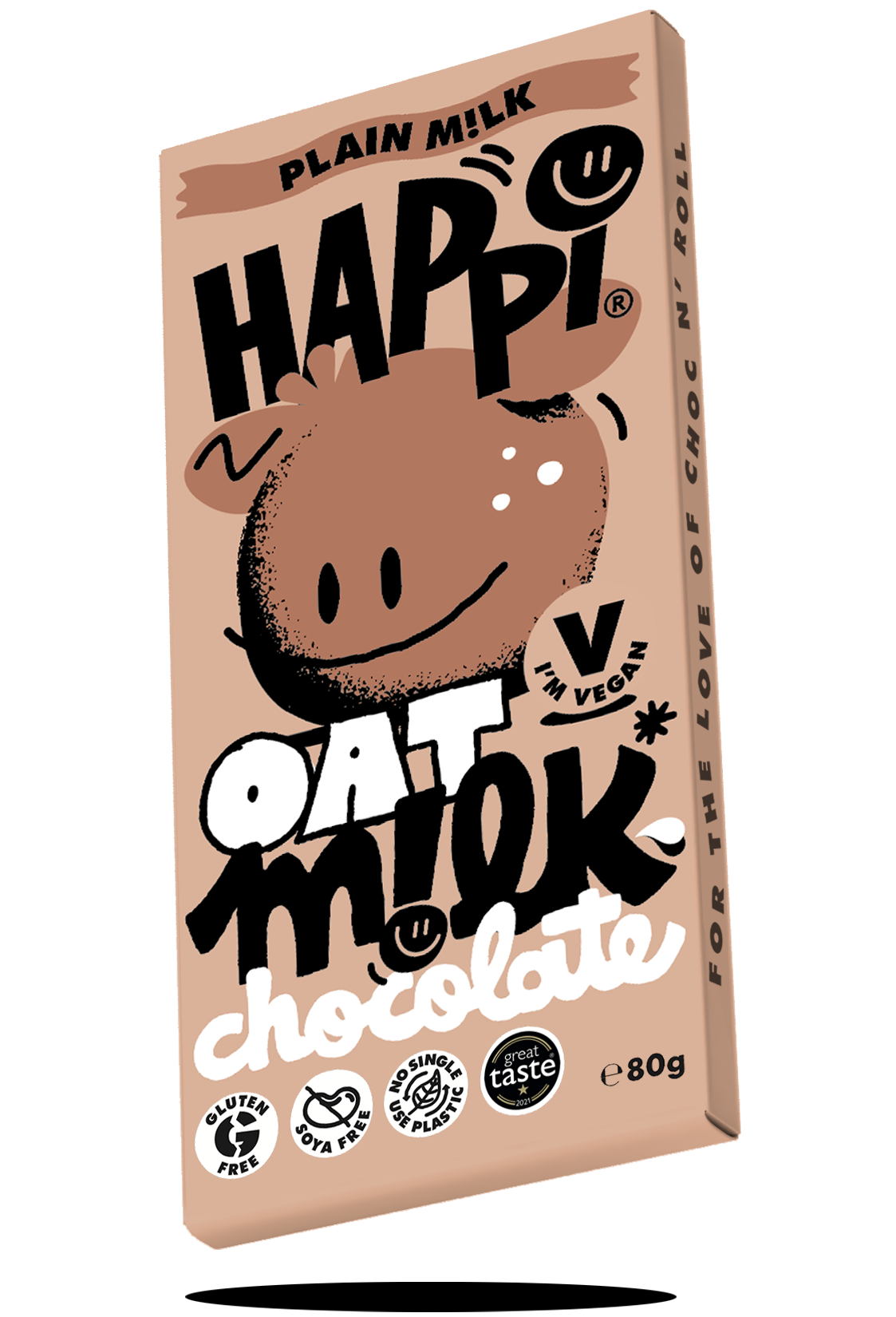 Happi – wholesale Chocolate bar – Plain Milk Bar, Happi Oat M!lk Chocolate, 80g2