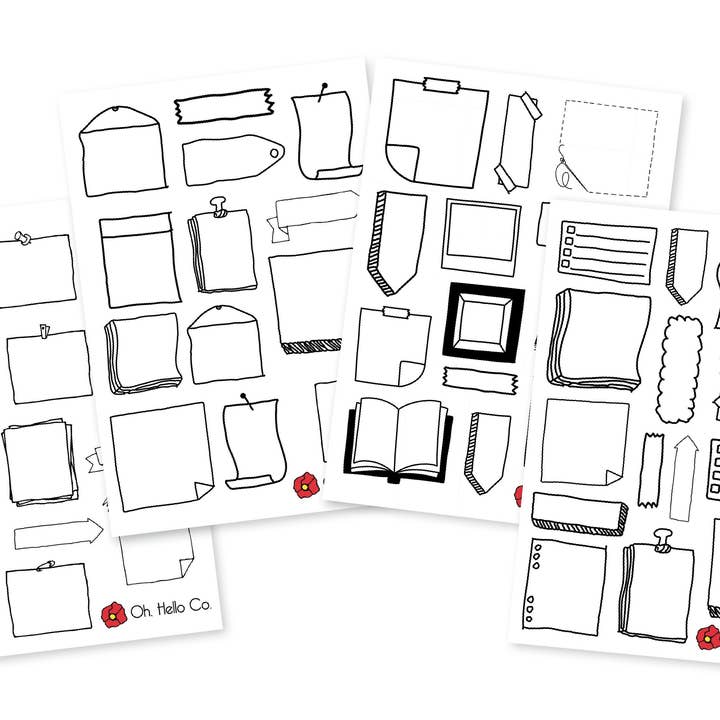 Bullet Journal Box Stickers for wholesale by Oh, Hello Paper & Gifts