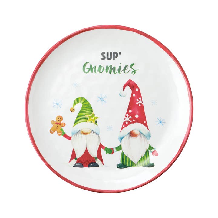 SUP' Gnomies 9" Melamine Plate for wholesale by Supreme Housewares