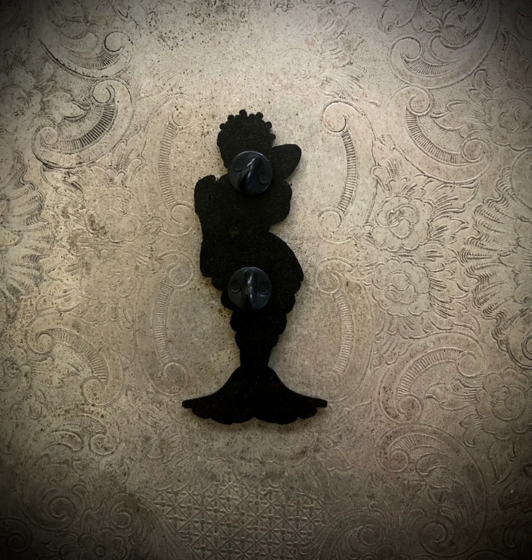 Sweet Siren Designs - Wholesale Lapel Pin/Button - Skeleton Mermaid Babe Retro Pinup Enamel Pin2