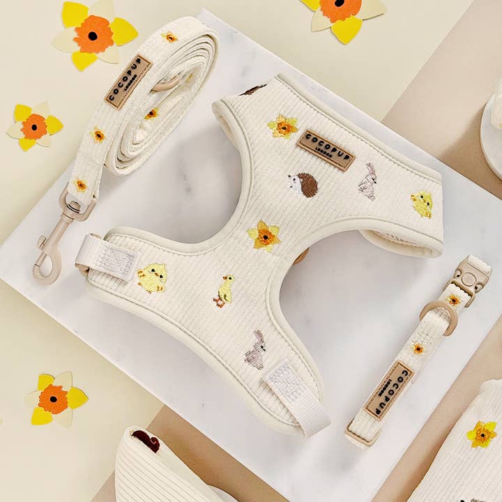 Cocopup London - Wholesale Pet Harness - Dog - Embroidered Woodland Walkies Adjustable Neck Harness4
