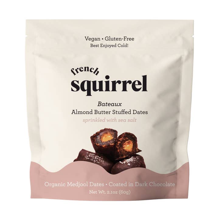 Bateaux: Almond Butter Stuffed Dates (12 BAGS) for wholesale by French Squirrel