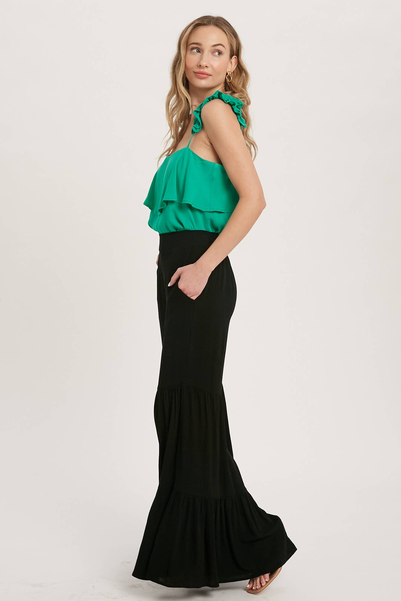 Bluivy – wholesale Byxor - Dam – TIERED VOLANG HÖG MIDJA BREDA BEN BYXOR30