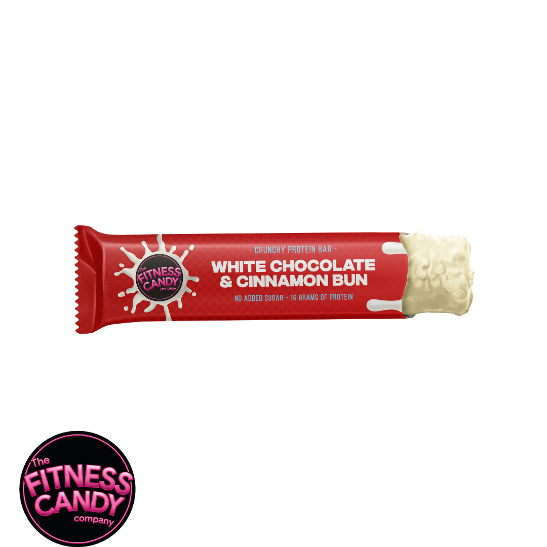 The Fitness Candy Company - Vendita all'ingrosso Barrette - FITNESS CANDY Cioccolato Bianco & Rotolo alla Cannella1