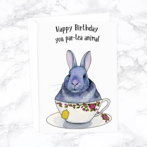 Happy Birthday You Par-Tea Animal Birthday Card for wholesale by Alasse