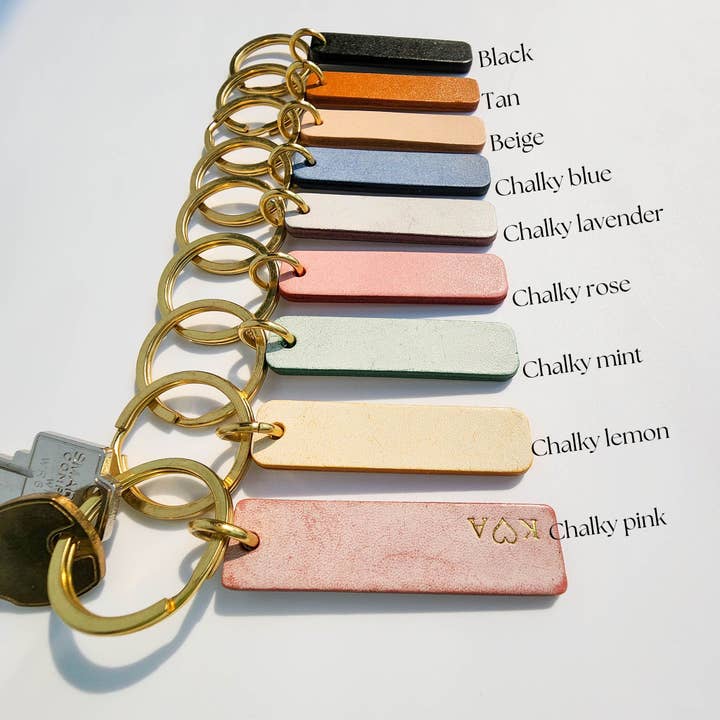 SERENIIKEY - Wholesale Keychain - Unisex - Leather Name Tag Keychain