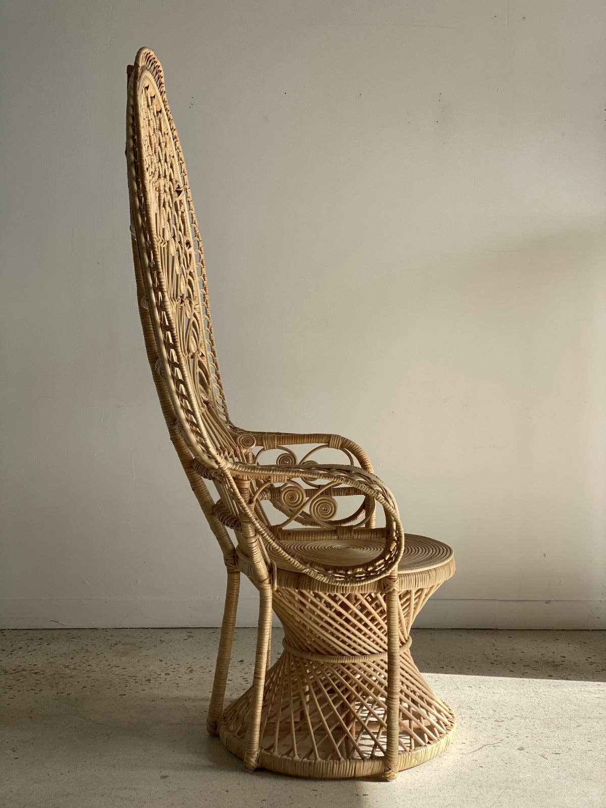 Office Objets - Wholesale Chair - Emmanuelle armchair in rattan with peacock patterns20