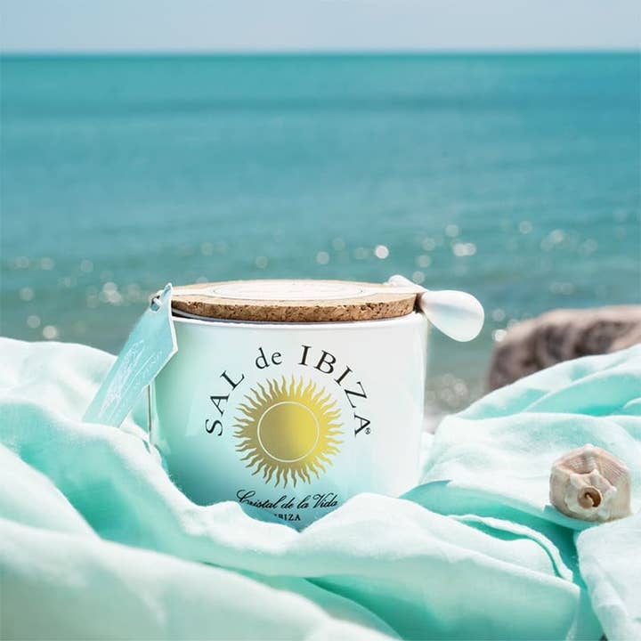 Made in Spain Gourmet - Venta al por mayor Sal - Flor De Sal De Ibiza ( Bote De Cerámica)