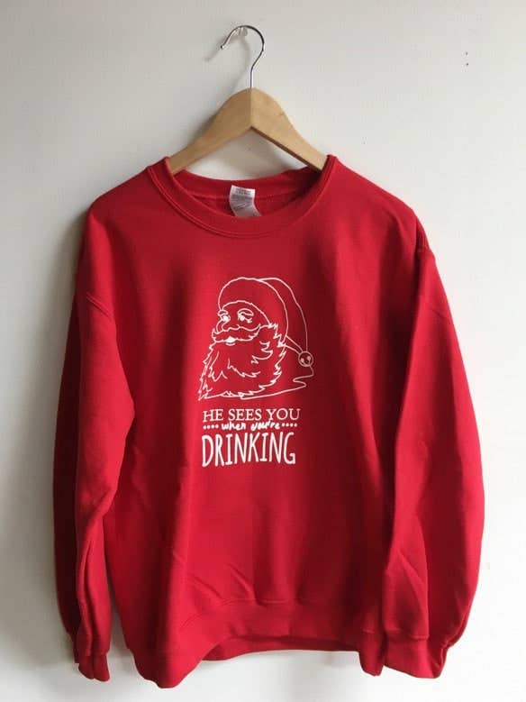 Sweat-shirt de Noël, Sweat-shirt de père Noël pour la vente par &Morgan