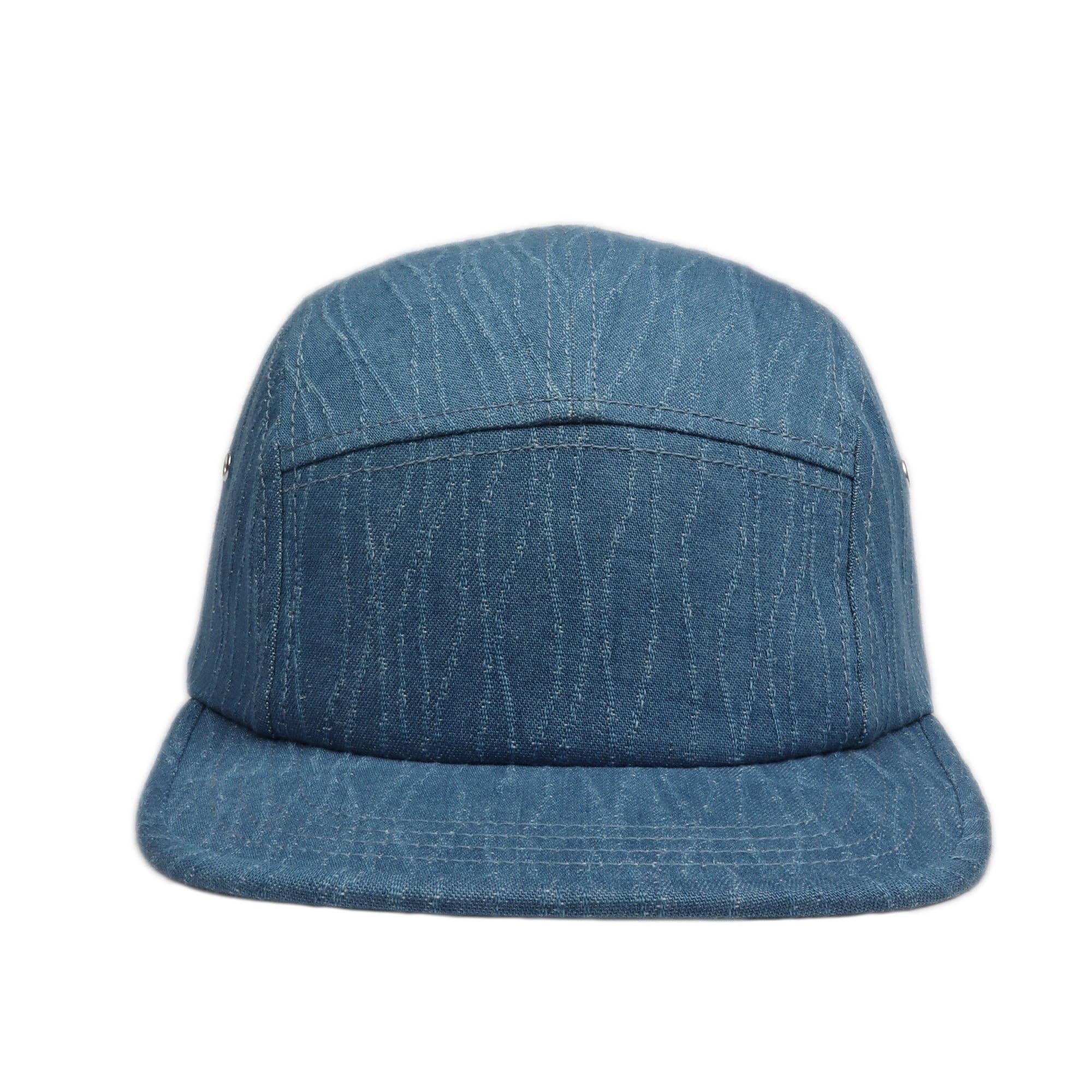 HATPHILE - Wholesale Flat Brim Cap - Unisex - HatPhile Washed Denim 5-Panel Hat2