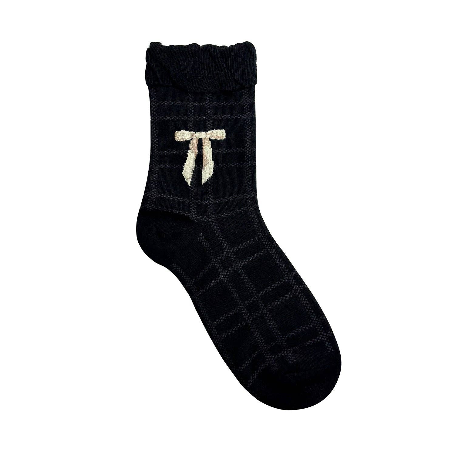 7DAYSSOCKS - Wholesale Sokken - Dames - Crew Ribbon Check sokken voor dames1