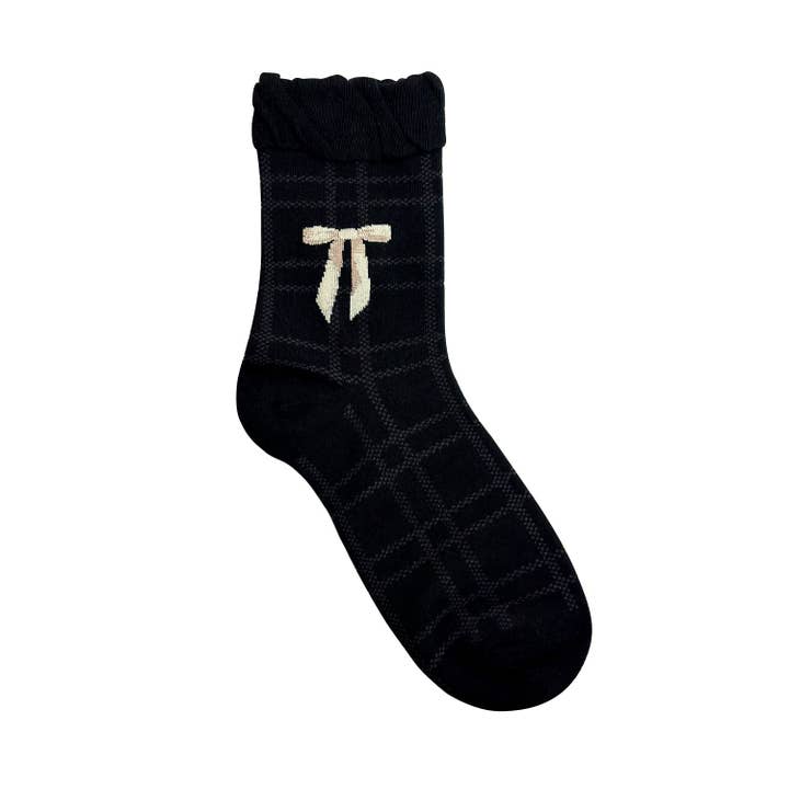 7DAYSSOCKS – wholesale Socks – Women's – Women's Crew Ribbon Check Socks1