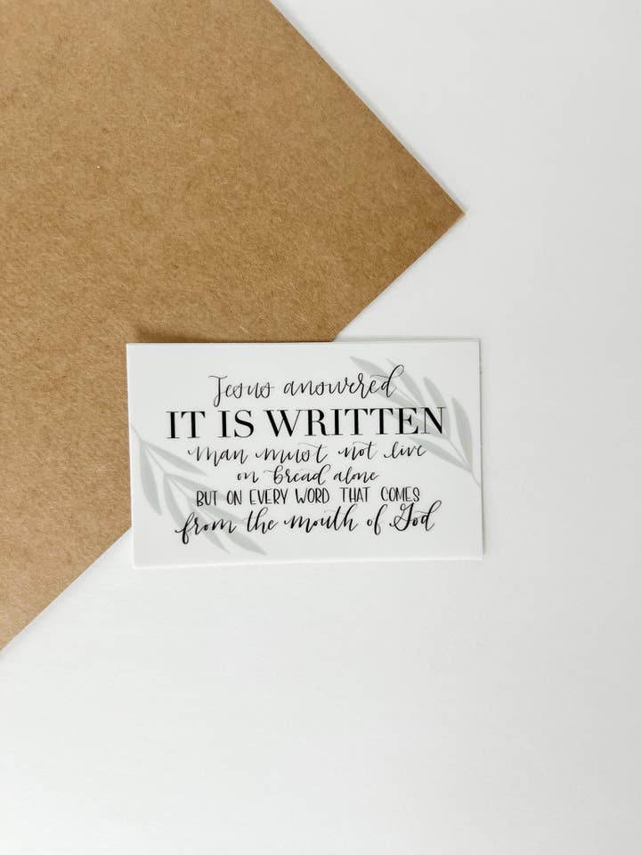 It Is Written Sticker for wholesale by Oliva Roots
