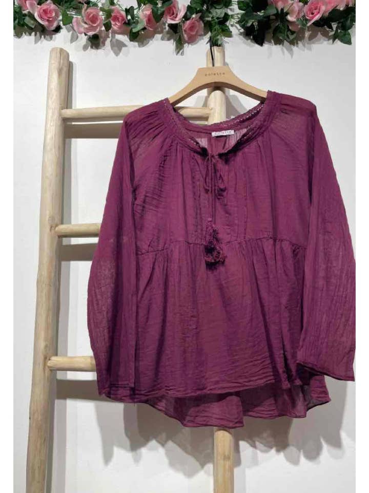 LINEN & COTTON HOUSE - Wholesale Blouse - Women's - 10074 SPRINT SUMMER CLOTHING COTTON BLOUSE