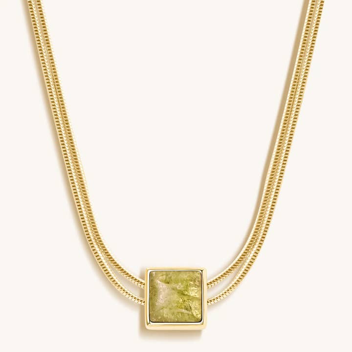 Motivate & Inspire - Collana con pietra portafortuna di agosto in peridoto Evil Eye per la vendita all'ingrosso da parte di Karma And Luck