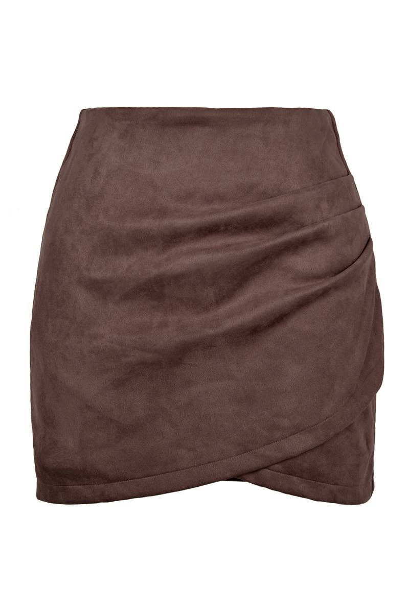 Lily Clothing - Wholesale Skirt - Women's - WOMEN HIGH WAIST WRAP MINI SKIRT2