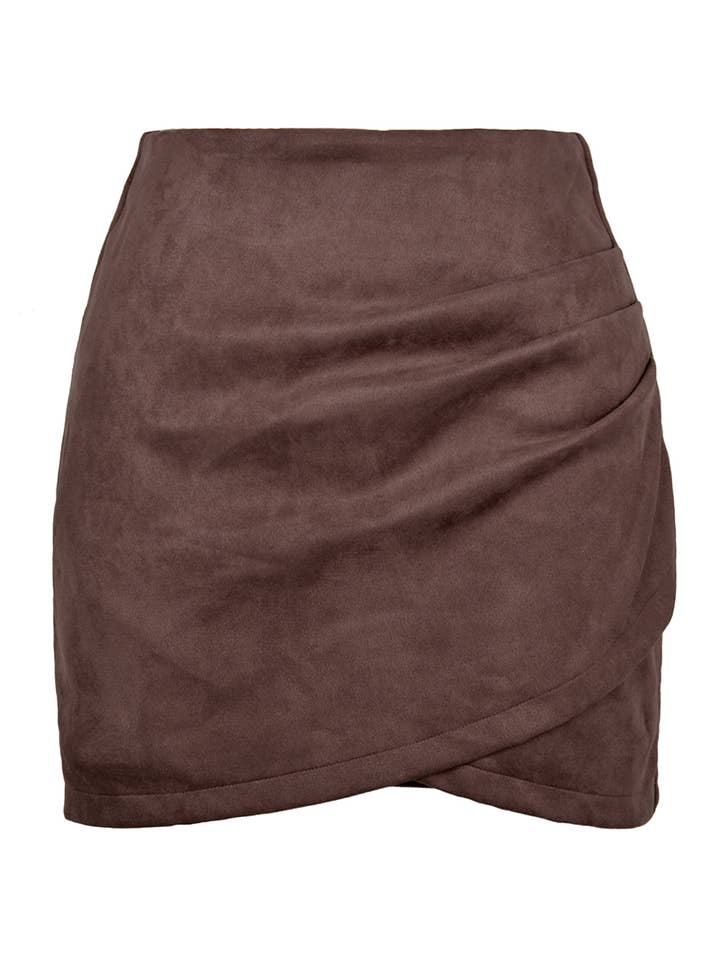 Lily Clothing - Wholesale Skirt - Women's - WOMEN HIGH WAIST WRAP MINI SKIRT2