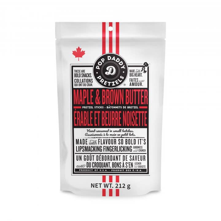 Pop Daddy Snacks - Wholesale Pretzels - Pop Daddy – Maple & Brown Butter Seasoned Pretzels 7.5oz