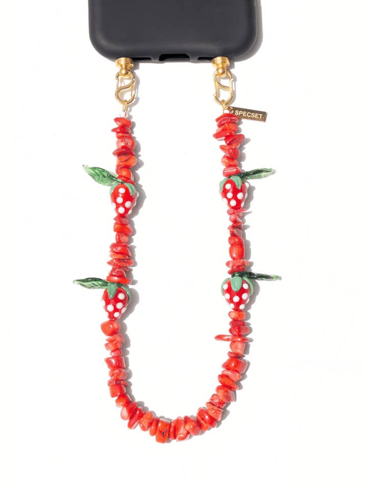 Porta-chaves de telemóvel MUITO MORANGO por atacado de SPECSET