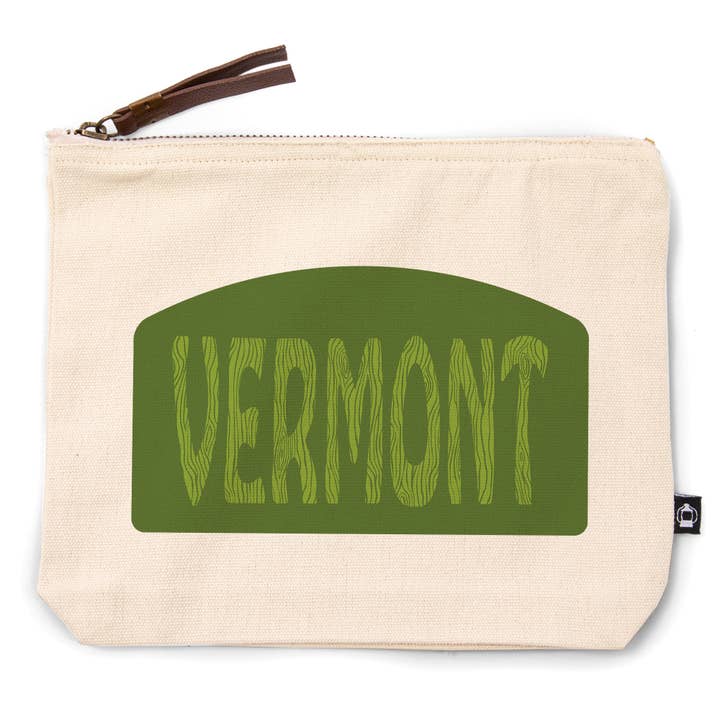 BOLSA DE EMERGENCIA Vermont, Tipografía al Aire Libre Tipo Veta de Madera para venta al por mayor de Lantern Press