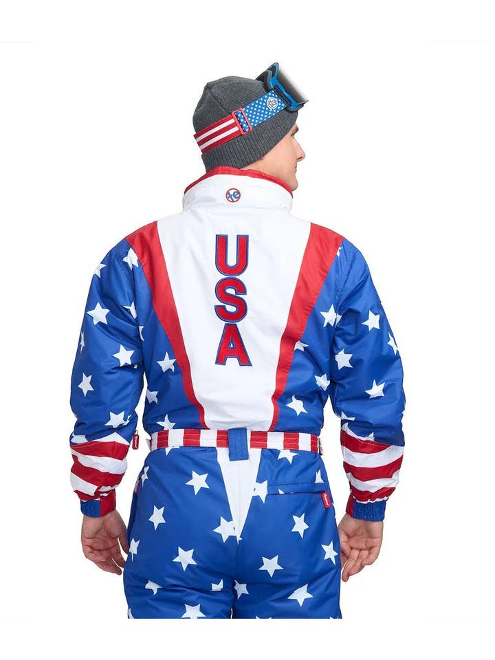 Tipsy Elves - Wholesale Ski Suit - Men's - Americana Snow Suit - Men's Patriotic USA Ski Suit2
