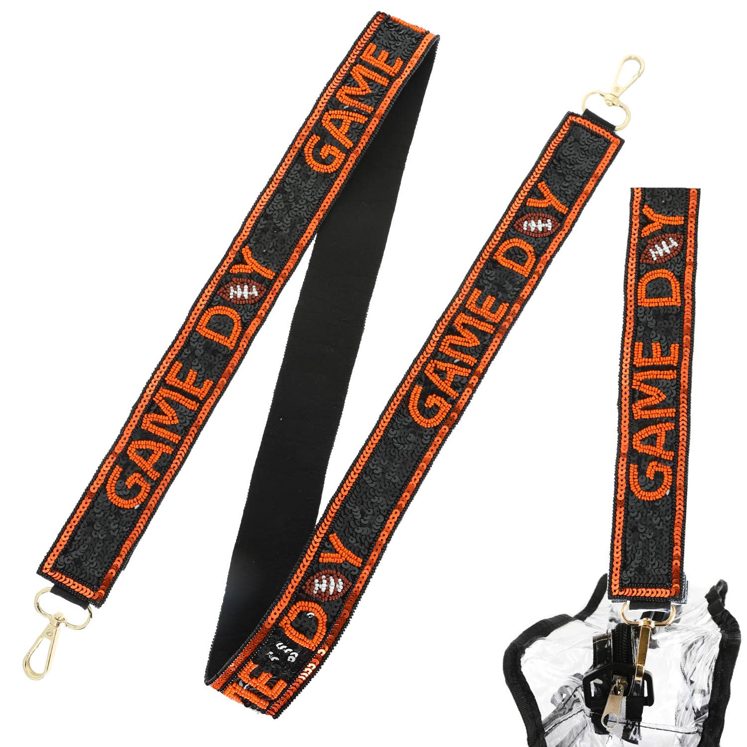 SP Sophia Collection - Wholesale Bag Strap - Women's - Game Day Seed Beaded Sequins Shoulder Bag Strap 8