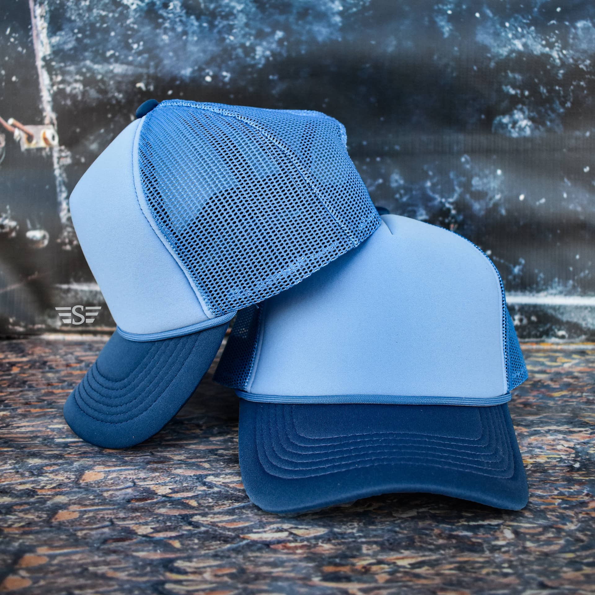 Flying S Company - Wholesale Trucker Hat - Unisex - Tri Color Mesh Trucker Cap23