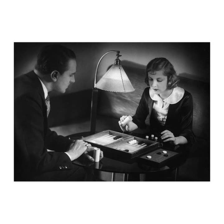 Postkort "Uheld i spil, held i kærlighed" for engroshandel hos paruspaper. nutzfeine papeterie