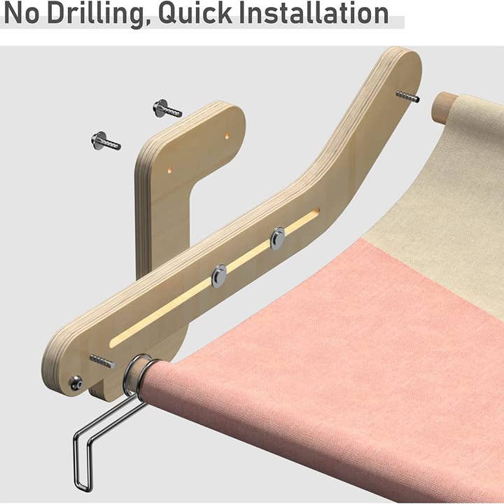 Robud & Mewoofun Official Store - Wholesale Pet Bed - Cat/Dog - Mewoofun Cat Pet Window Wooden Component Bed Hanging Cotton17