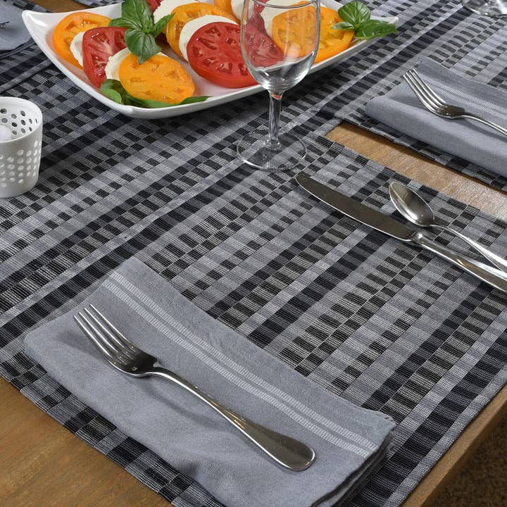 Handgeweven granieten Guatemalteekse Cuadritos placemats voor wholesale door Mayamam Weavers