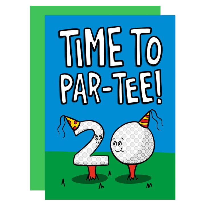 Milestone Birthday Golf Pun A6 Card for wholesale by TeePee Creations
