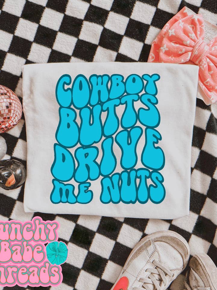 Cowboy Butts Kids Tee for wholesale by Punchy Babe Threads