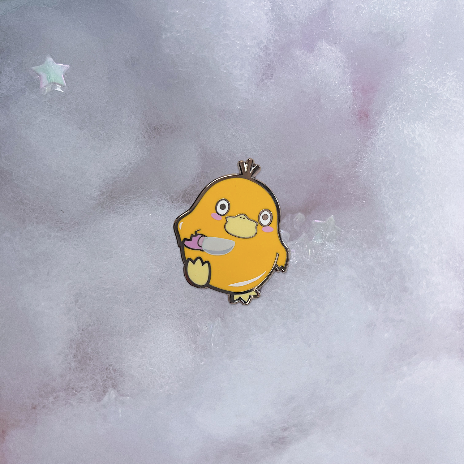 Usagi x Usagi, LLC - Wholesale Lapel Pin/Button - DUCKY WITH KNIFE ENAMEL PIN2