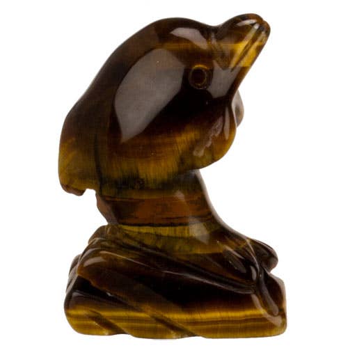 Engraving Dolphin, 46mm, Tiger's Eye for wholesale by EHAWA
