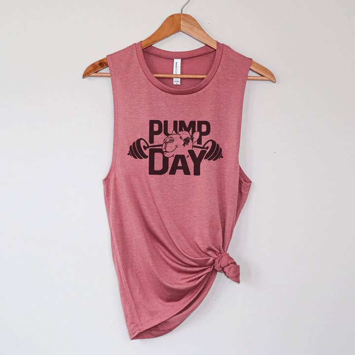 Pump Day Funny Lifting Shirt for Women for wholesale by Stiles Tee Co.