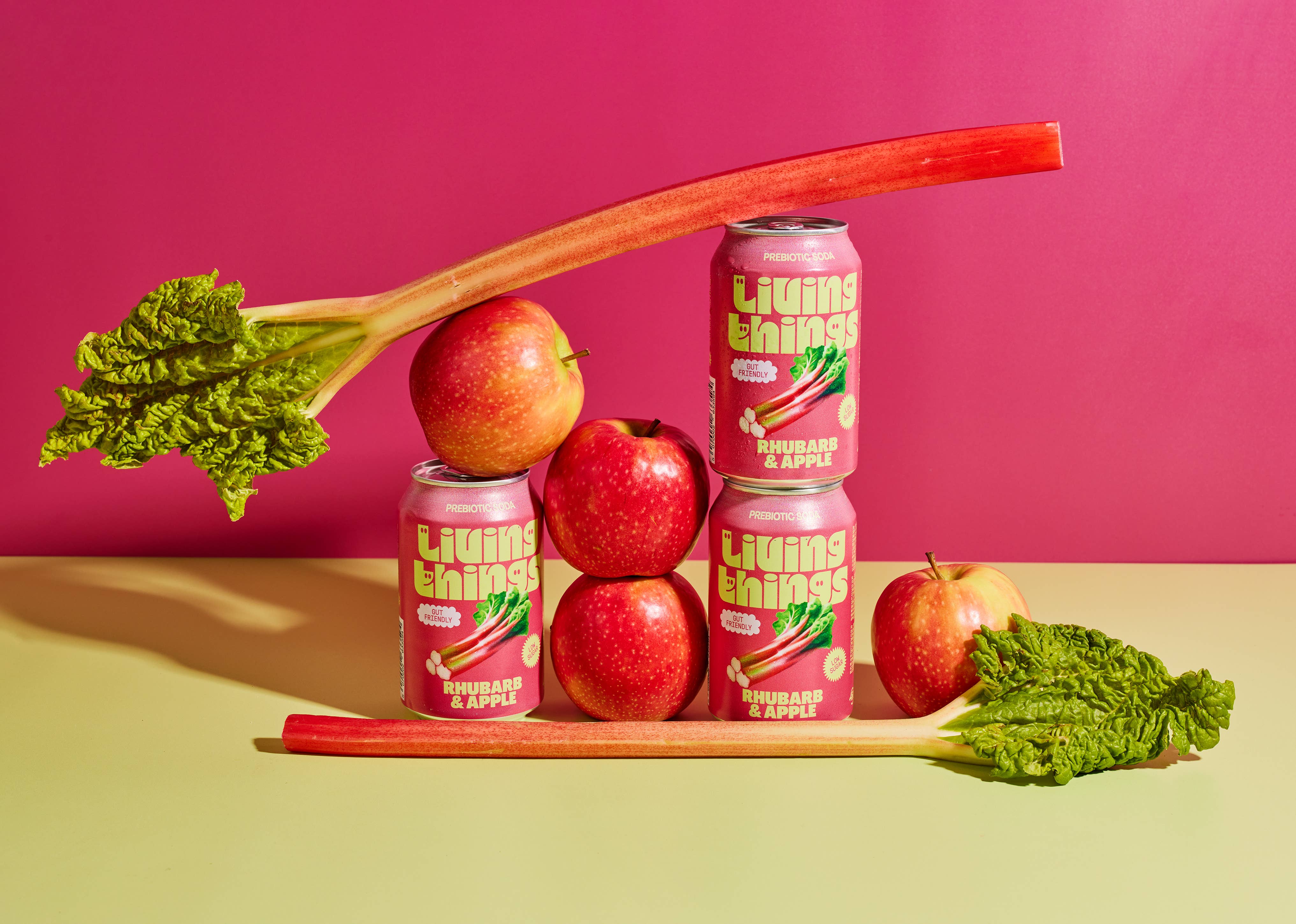 Living Things - Vendita all'ingrosso Bibite/bevande gassate - Soda Prebiotica al Rabarbaro e Mela - Living Things1