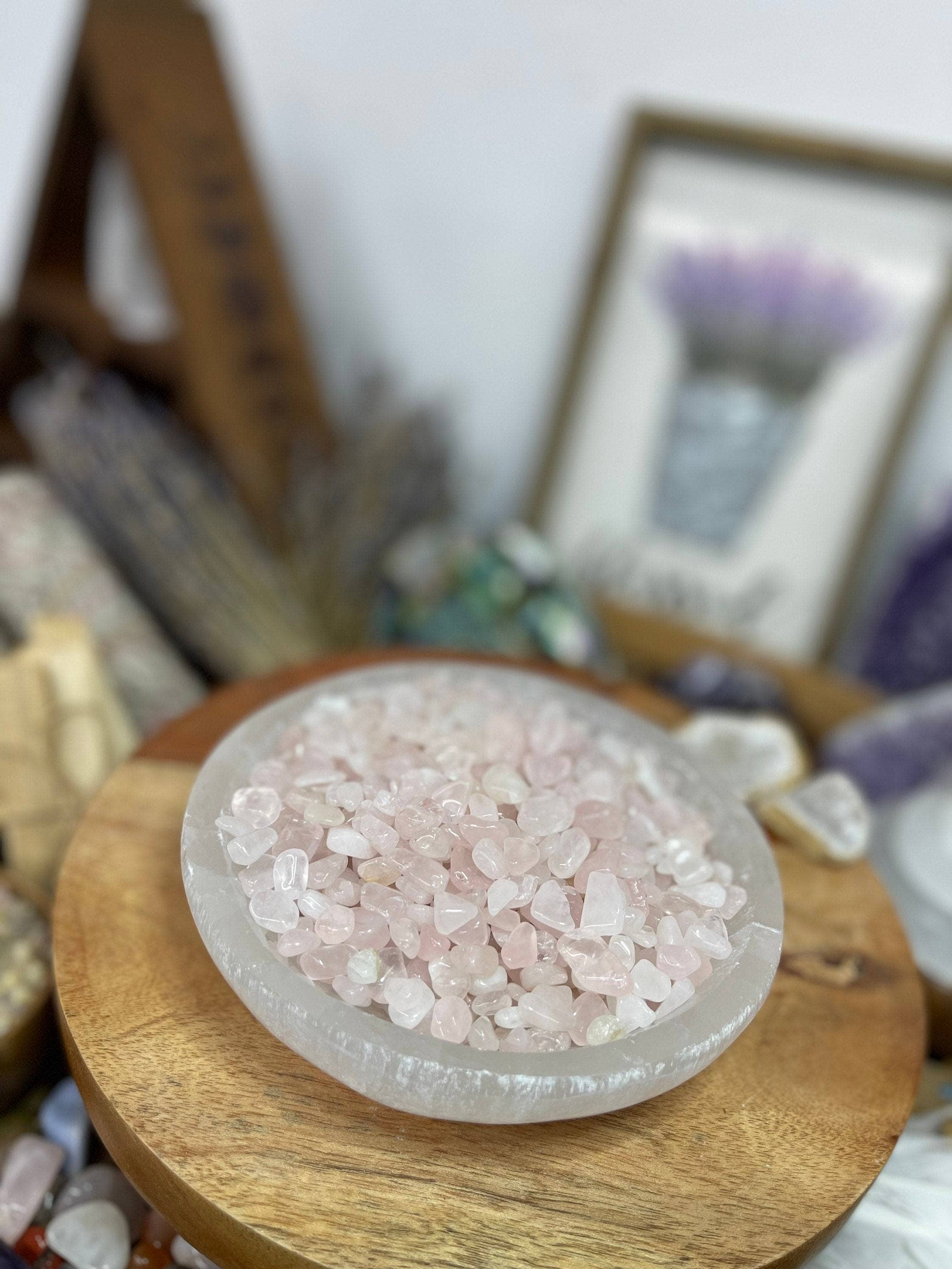 CaNatureLover – wholesale Spiritual stone/crystal – Natural Rose Quartz Tumble Loose Stone Chips7