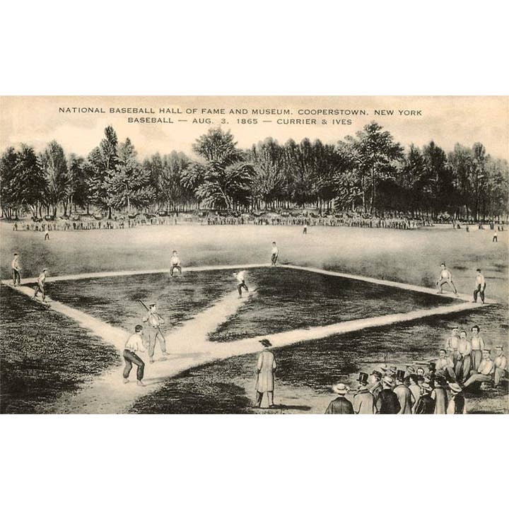 Biglietto d'auguri AS-37 Partita di baseball di Currier & Ives per la vendita all'ingrosso da parte di Found Image Press